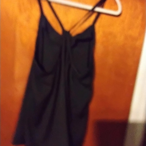 Black Camisole Top with Thin Straps - Picture 3 of 4